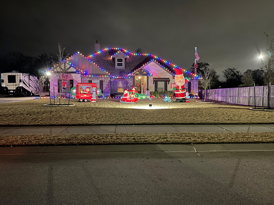new colorful christmas light installation cedar park TX